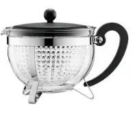 Bodum Schwarze Glas- und Kunststoff-Teekanne (1,3L)