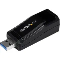 StarTech.com .com USB 3.0 auf Gigabit Ethernet Lan Adapter - Schwarz, Kabelgebunden, USB, Ethernet, 1000 Mbit/s, Schwarz