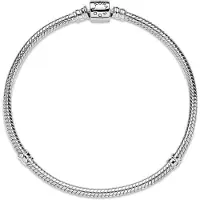 Pandora Moments Barrel Clasp Snake Chain Armband