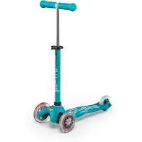 Micro Mini Micro Deluxe Aqua, Kinder, Dreiradroller, Junge/Mädchen, Asphalt, 50 kg, 3 Rad/Räder