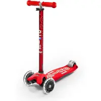 Micro Kinder Scooter Maxi Deluxe LED , Red