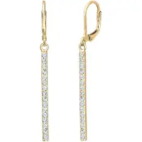Elli Ohrringe Geo Stab Sparkling Kristalle 925 Silber Elli Gold