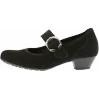 Gabor Spangenballerina Comfort 06139-47- Damenschuhe Modische Pumps / Ballerina, Schwarz, leder (nubuk oil), absatzhöhe: 35 mm
