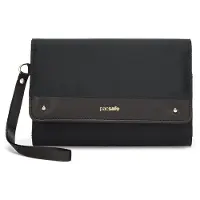 Pacsafe Rfidsafe Clutch Wallet Damen Schwarz