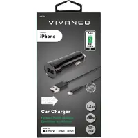 Vivanco ViVancoFast, Auto, Zigarettenanzünder, 5 V, 1,2 m, Schwarz