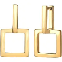 Elli Ohrringe Creolen Eckig Quadratisch Geo Blogger 925 Silber Elli Gold