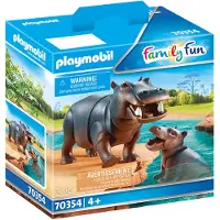 Playmobil Flußpferd mit Baby