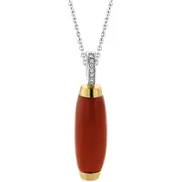 Ti sento Kette mit Anhänger Zirkonia bicolor vergoldet 6783CR