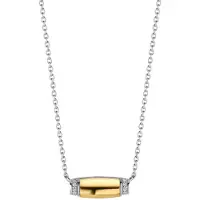 Ti sento Collier Balken mit Zirkonia vergoldet 3943ZY/42
