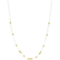 Ti sento Collier mit weissen Steinen bicolor vergoldet 3916WY/42