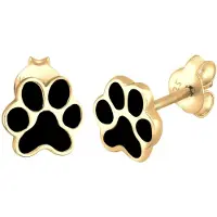 Elli Ohrringe Pfoten Tier Emaille Hund Katze Filigran 925 Silber Elli Gold