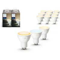 Philips Hue White ambience GU10 - Smarter Spot Dreierpack - 350, Intelligentes Leuchtmittel, Bluetooth/Zigbee, Weiß, LED, GU10, GU10