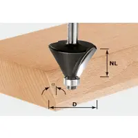 Festool Fasefräser HW D25,7 / 25,7 / 15 Grad KL