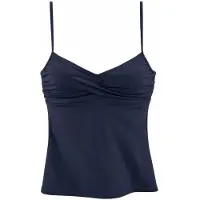 s.Oliver Bügel-Tankini-Top "Spain", Damen, Gr. 36, Cup B, blau (marine), Microfaser, Microfaser, unifarben, Bikini-Oberteile Bügel-Tankini-Top, mit Wickeloptik, Topseller