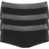 s.Oliver Panty 3er-Pack, aus elastischer Baumwoll-Qualität mit grafischer Spitze