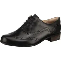 Clarks Damen Hamble Oak Derby, Schwarzes Leder, 36 EU