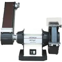 Optimum 713101570 GU20S Tischschleifer 200 mm 600 Watt mit Schleifstein und Schleifband