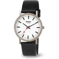 Boccia Titanium 521-03 Uhr Herrenuhr Lederarmband schwarz