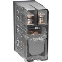 Schneider Electric Electric RXG25BD Steckb. Interface-Relais RXG, 2 W, 5 A, 24 VDC, Klarsichtgehäuse - 10 Stück