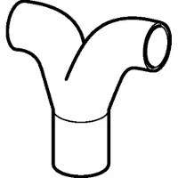 Geberit Pe Doppelanschlussbogen 365472161 DN 70/56, 90Grad, PE-HD, für Manschette
