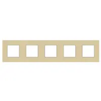Niko 221-76005 5 fach Rahmen mit 71 mm Mittenabstand Niko Pure alu gold 22176005