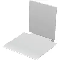Hewi 450 Klappsitz 950.51.2159098 verchromt, 450 x 463 x 107 mm, Sitzfläche weiß