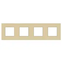Niko 221-76400 4 fach Rahmen mit 71 mm Mittenabstand Niko Pure alu gold 22176400