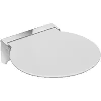 Hewi Klappsitz R 380, Wandkonsole aus Metall, weiß signalweiß