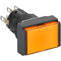 Schneider Electric Electric XB6EDW8B2P Leuchtdrucktaster, orangefarben, Ø 16, flach, o. Rastung, 24V, 2OC - 5 Stück