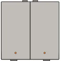Niko 157-52002 Zweifach Taster mit LED für Niko Home Control champagne coated 15752002