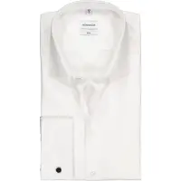 Seidensticker Businesshemd "Schwarze Rose", Herren, Gr. M (40), normale Ärmellängen, weiß, 100% Baumwolle, unifarben, slim fit, Doppelmanschette, Hemden Businesshemd, Slim 1/1 Kentkragen Uni