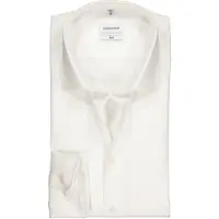 Seidensticker Businesshemd "Schwarze Rose", Herren, Gr. S (38), normale Ärmellängen, beige (ecru), 100% Baumwolle, unifarben, slim fit, 2-Knopf-Manschette, Hemden Businesshemd, Slim 1/1 Kentkragen Uni