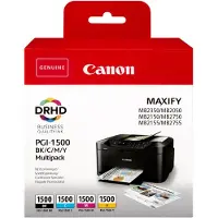 Canon PGI-1500 BK/C/M/Y Multipack - 4er-Pack - Schwarz, Gelb, Cyan, Magenta - original - Tintenbehälter