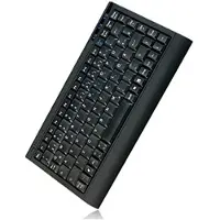 Keysonic ACK-595C+ (DE) Mini-Tastatur, SoftSkin, Combo, schwarz, Mini, Kabelgebunden, USB, Membran Key Switch, QWERTZ, Schwarz