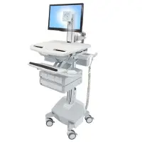 Ergotron Wagen für LCD-Display/Tastatur/Maus/CPU/Notebook/Barcodescanner - medizinisch -