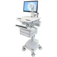 Ergotron Wagen für LCD-Display/Tastatur/Maus/CPU/Notebook/Barcodescanner - medizinisch -