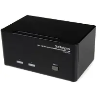 StarTech.com 2 Port Dreifach Monitor DVI USB KVM Switch mit Audio und USB 2.0 Hub, 1920 x 1200 Pixel, 18 W, Schwarz