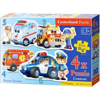 Castorland Rescue Services 4x Puzzle (4+5+6+7)Teil B-04393-2