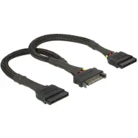DeLOCK 60135, 0,25 m, 2 x SATA 15-Pin, Männlich, Weiblich, Gerade, Gerade