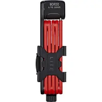 ABUS Faltschloss Bordo Lite 6055K SH mit Halterung - Extra-leichtes Fahrradschloss aus Spezialstahl - -Sicherheitslevel 7 - 85 cm - Rot