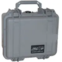 Peli 1300 Koffer Silber mit Schaumstoff