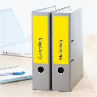 Herma Ordneretiketten A4, 192 x 61 mm, permanent haftend/bedruckbar, 80 Stück, gelb