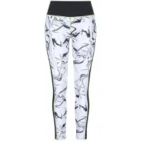LASCANA Leggings "White Marble" im Marmor-Muster mit Seitenstreifen