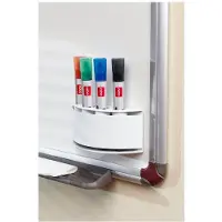 Nobo Magnethaftende Stiftablage für 4 Tafelmarker, Tafelstiftablage, Mehrfarbig, China, 130 mm, 40 mm, 60 mm
