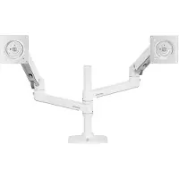 Ergotron 45-492-216 / Lx Dual Stacking Arm, No Grommet Mount, Bright White Texture