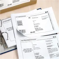 Herma Versandetikett + Einlieferungsbeleg A4 182x130 mm weiß Papier matt blickdicht 25 St., Weiß, Papier, Laser/Inkjet, Matte, Dauerhaft, Abgerundetes Rechteck