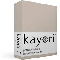 Kayori Topper Spannbettlaken Shizu Sand (Perkal)-160 x 210 cm