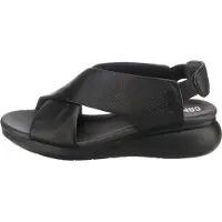 Camper für Damen. K200066-008 Ballon-Sandalen aus schwarzem Leder -Keilhöhe: 5cm (37), 3 bis 5 cm, Lässig