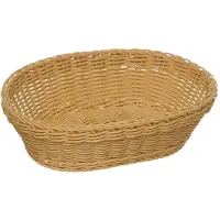 Multi Brødkurv 32x23x7 cm Oval Kraftig flet PP Sort