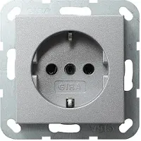 Gira 018826, CEE 7/3, CEE 7/4, Aluminium, 250 V, 16 A